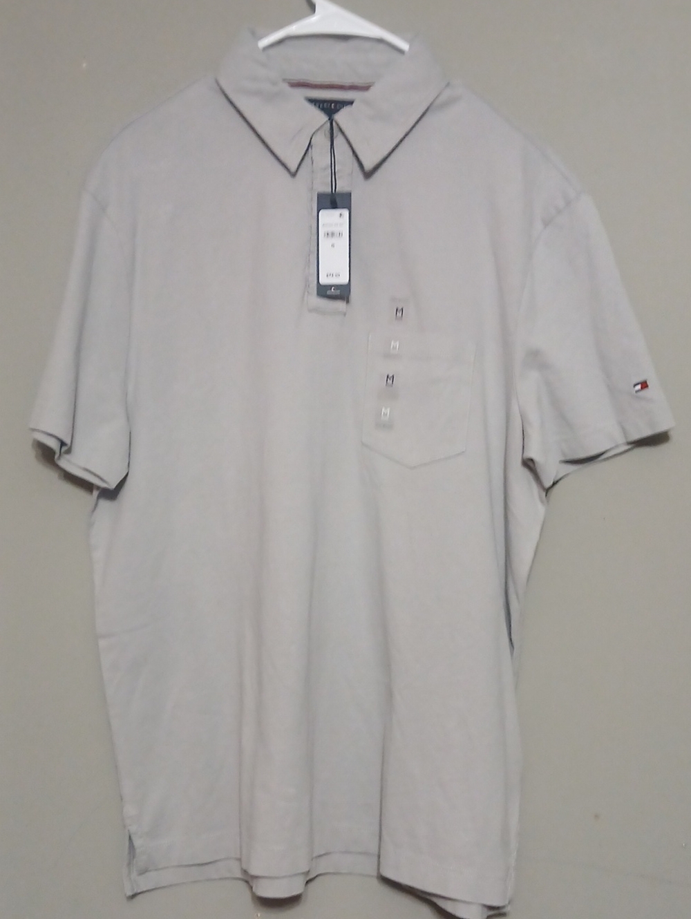 Tommy Hilfiger Light Gray Short Sleeve Polo Shirt